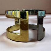 Stylish Dual-Tone Cuff Bracelet